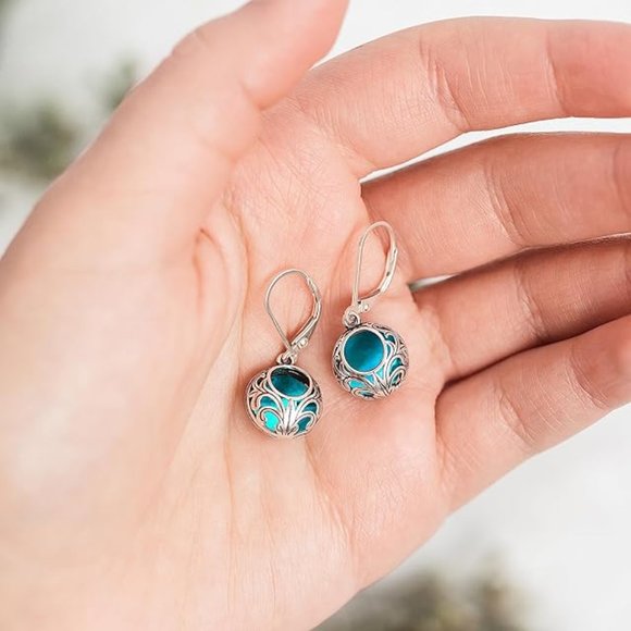 Handmade Recycled Vintage Mason Jar and Sterling Silver Vintage Lace Lever Back - Picture 4 of 6